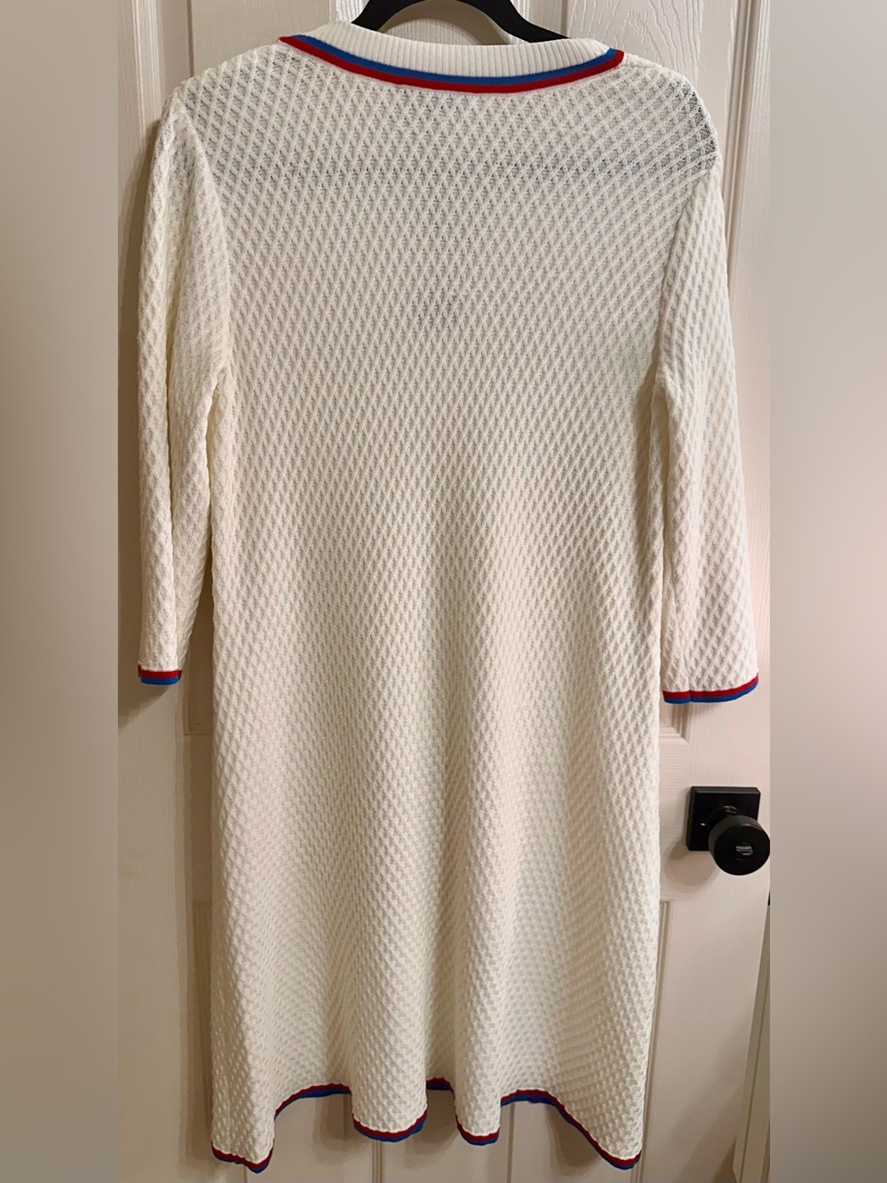 Misook Diamond Stitch Sheath Sweater Dress Size M $378 *flaw - Picture 9 of 12